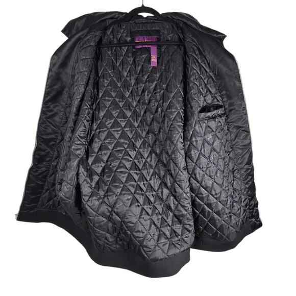 Rocawear Jacket Mens 6XL Black Satin Quilted Bomber Embroidered Big & Tall - Picture 14 of 15